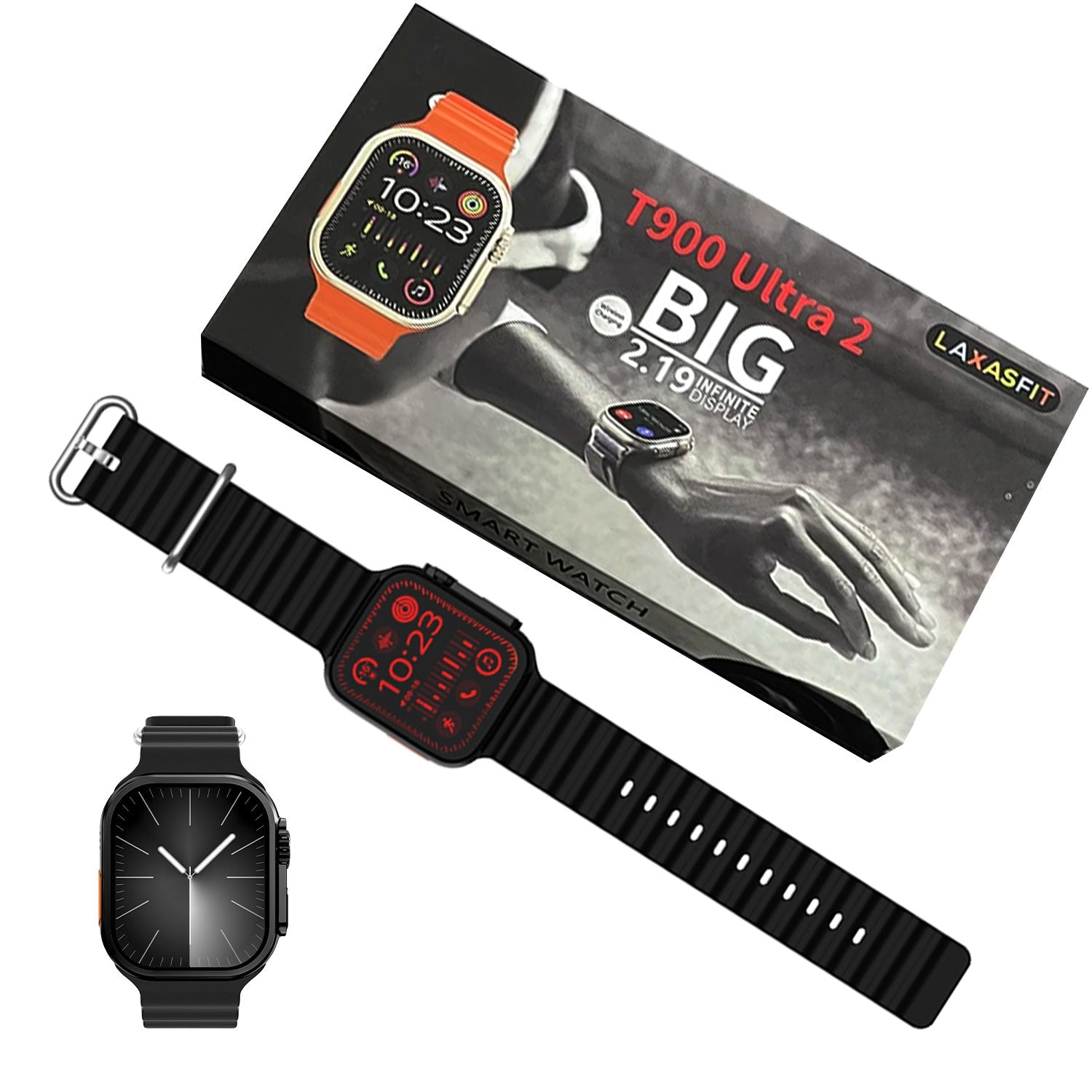 T900 ULTRA 2 SERIES 9 2.19 INCH SCREEN LAXASFIT SMART WATCH BLACK - Fussion Craft